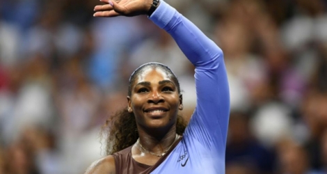 L'Américaine Serena Williams, lors de la demi-finale de l'US Open contre Anastasija Sevastova, le 6 septembre 2018 à New York 