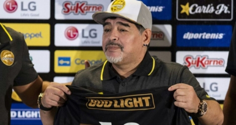 Diego Maradona le 10 septembre 2018 à Culiacan.