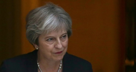 La Première ministre britannique Theresa May, le 17 septembre 2018 devant le 10 Downing Street à Londres.