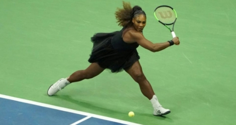 Serena Williams face à la Japonaise Naomi Osaka en finale de l'US Open, le 8 septembre 2018.
