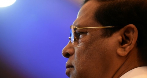 Le président sri lankais Maithripala Sirisena à Colombo au Sru Lanka