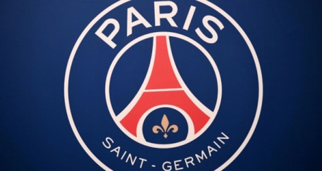 Logo du Paris-SG, au Parc des Princes, le 6 septembre 2017.