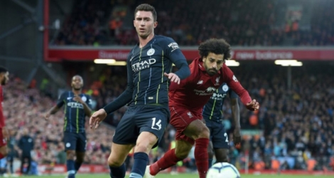 Le choc de la Premier League opposant Manchester City et Aymeric Laporte au Liverpool de Mohamed Salah, s'est soldé par un match nul à Anfield, le 7 octobre 2018.