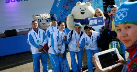 La délégation du Taipei chinois lors de la cérémonie inaugurale des Jeux d'hiver de Sotchi, le 6 février 2014.