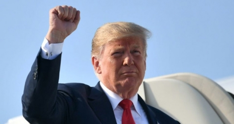 Le président américain Donald Trump à son arrivée à Colombus, le 4 août 2018 dans l'Ohio.