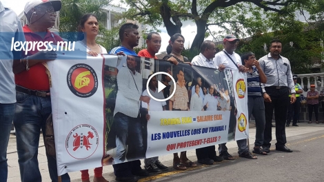 La CTSP a tenu une manifestation devant la Government House à Port-Louis, ce jeudi 29 novembre.