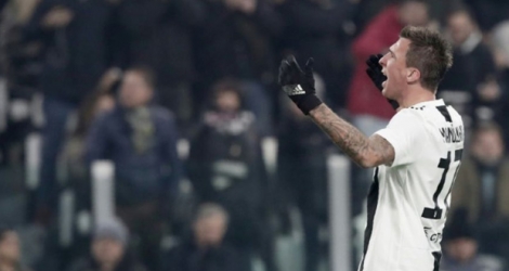 L'attaquant de la Juventus Mario Mandzukic buteur lors de la victoire face à l'Inter Milan 1-0 le 7 décembre 2018 à Turin.