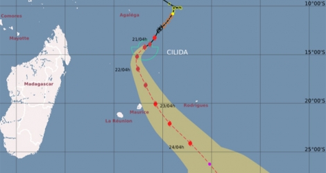 Selon les prévisions, Cilida passera entre Maurice et Rodrigues pendant la nuit de samedi ou dimanche.