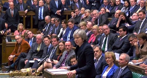 La Première ministre Theresa May devant les députés britanniques, le 15 janvier 2019 à Londres