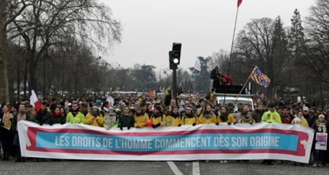 Manifestation d'opposants au droit à l'avortement à Paris, le 20 janvier 2019