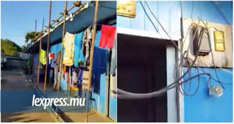 Captures d’écran d’une vidéo montrant l’insalubrité dans laquelle vivent les Bangladais malades, à Wooton.