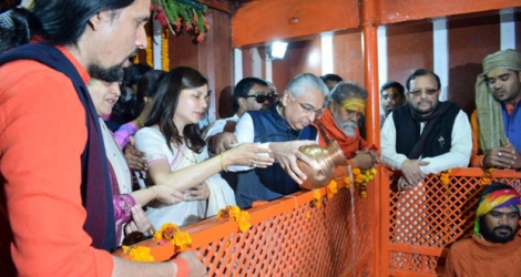 Le couple premier ministériel a participé au Kumbh Mela. [Press information bureau, India]