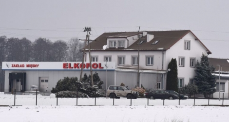 L'abattoir Elkopol à Kalinowo, dans l'ouest de la Pologne, d'où provient la viande illégale, le 1er février 2019.