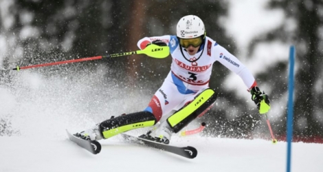 La Suissesse Wendy Holdener lors de la 1re manche du slalom des Mondiaux de ski d'Are, le 16 février 2019.