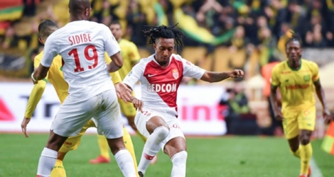 Le milieu portugais de Monaco, Gelson Martins (c), lors du match de Ligue 1 face à Nantes, à 