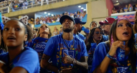 Le joueur brésilien Neymar assiste au carnaval de Rio de Janeiro, le 4 mars 2019.