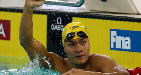 Kenneth To sous le maillot australien lors du 100 m brasse des Mondiaux de natation à Dubaï, le 18 octobre 2013.