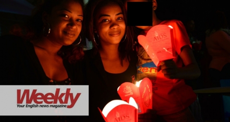 The International AIDS Candlelight event at Port-Louis in 2016. HIV still kills one million people a year. © Beekash Roopun