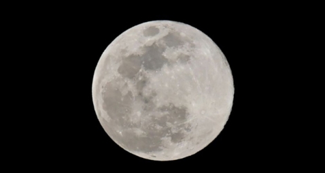 La Lune vue depuis Los Angeles, le 20 mars 2019.