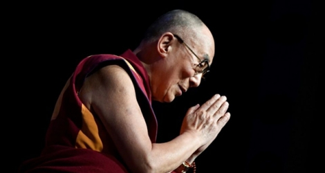 Le dalaï lamalors d'une conférence à Paris le 13 septembre 2016.