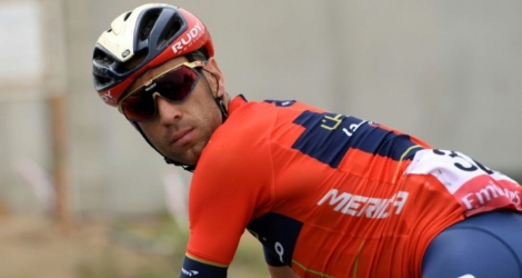 L'Italien Vicenzo Nibali lors de la 6e etape du Tour des Emirats Arabes Unis entre Ajman et Jebel Jais, le 1er mars 2019.