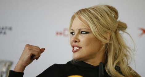 Pamela Anderson le 27 février 2019 à Graz en Autriche.