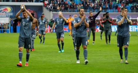 Les joueurs du Bayern Munich à la fin du match nul 0-0 à Leipzig le 11 mai 2019.