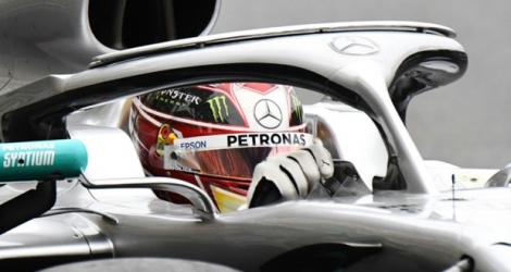 Le Britannique Lewis Hamilton lors de la 1re séance d'essais libres du GP de Monaco, le 23 mai 2019.