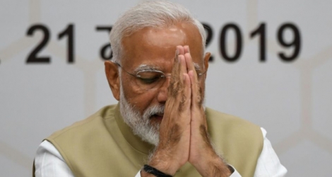 Le Premier ministre indien Narendra Modi à New Delhi le 21 mai 2019.