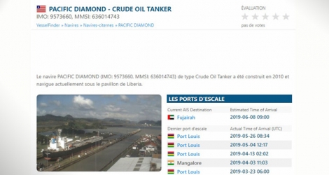 Le pétrolier «Pacific Diamond» devait quitter Port-Louis hier, pour Mangalore chercher la prochaine cargaison de pétrole. Or, le site vesselfinder.com montre qu’il part à Fujairah.