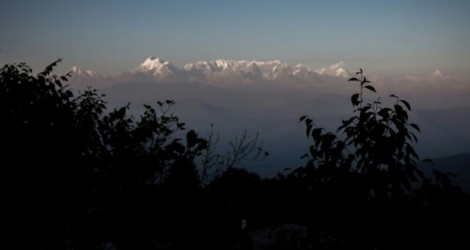 L'Himalaya vu depuis Kausani dans le nord de l'Inde, le 13 novembre 2015.