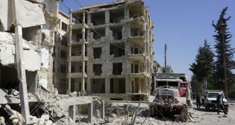 Un bâtiment détruit par une frappe du régime syrien à Idleb, le 12 juillet 2019.