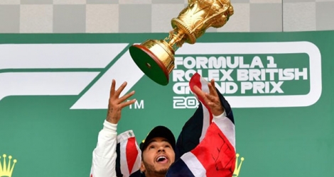 Le Britannique Lewis Hamilton remporte le GP de Grande-Bretagne le 14 juillet 2019Photo Andrej ISAKOVIC. AFP