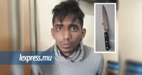 Abhiskek Singh Sookye a menacé une femme avec couteau de cuisine.