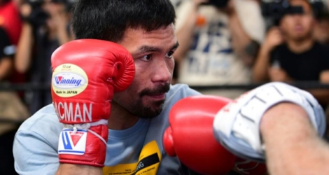 Le Philippin Manny Pacquiao à Hollywood le 10 juillet 2019.
