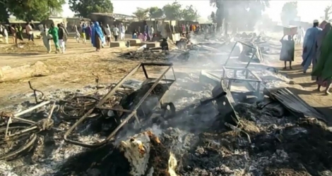 Le village de Budu, dans le nord-est du Nigeria, où 65 personnes ont été tuées lors d'une attaque de Boko Haram, le 28 juillet 2019.