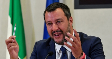 Le ministre italien de l'Intérieur et Premier ministre adjoint Matteo Salvini, le 15 juillet 2019 à Rome.
