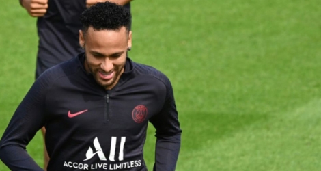 L'attaquant du PSG Neymar lors d'une séance d'entraînement, le 10 août 2019 à Saint-Germain-en-Laye.