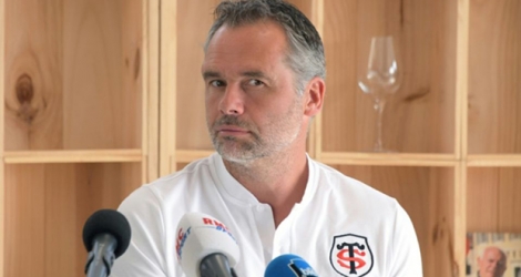 L'entraîneur manager du Stade Toulousain Ugo Mola en conférence de presse à Toulouse le 13 août 2019.