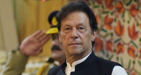 Le Premier Ministre pakistanais Imran Khan à Muzaffarabad.
