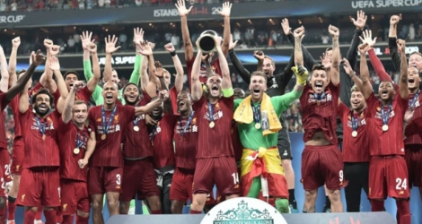 La joie des joueurs de Liverpool vainqueurs de la Supercoupe d'Europe aux tirs au but contre Chelsea, le 14 août 2019 à Istanbul.