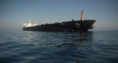 Le pétrolier iranien Grace 1 au large de Gibraltar.