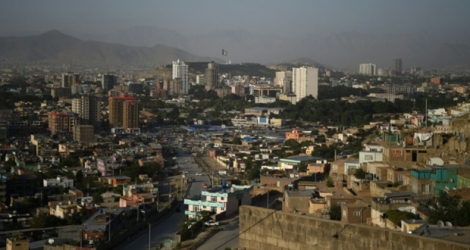 Vue aérienne de la ville de Kaboul, le 3 août 2019 en Afghnistan.