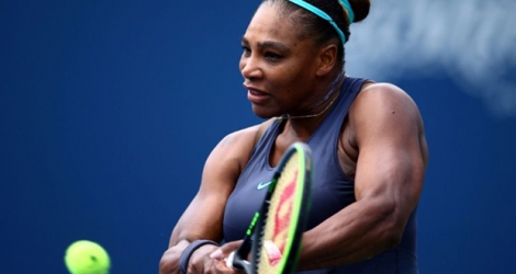 L'Américaine Serena Williams contre la Canadienne Bianca Andreescu en finale du tournoi de Toronto, le 11 août 2019.