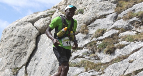 Jean-Will Smith prend part pour la première fois à l’UTMB long de 171 km. Il est ici en action au Trail Ubaye Salomon en août 2012.