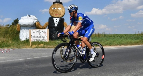 Julian Alaphilippe lors de la 3e étape du Tour d'Allemagne, entre Göttingen et Eisenach, le 31 août 2019.