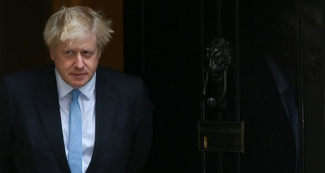 Le Premier ministre britannique Boris Johnson devant sa résidence de 10 Downing Street à Londres le 5 septembre 2019.