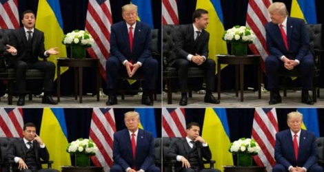 Le président américain Donald Trump et son homologue ukrainien Volodymyr Zelensky, lors d'une rencontre à New York le 25 septembre 2019.