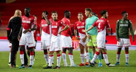 Les joueurs de Monaco après la victoire à domicile sur Brest 4-1 en 8e journée de L1 le 28 septembre 2019.