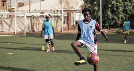 Des footballeuses soudanaises s'entraînent à Khartoum, le 21 août 2019.